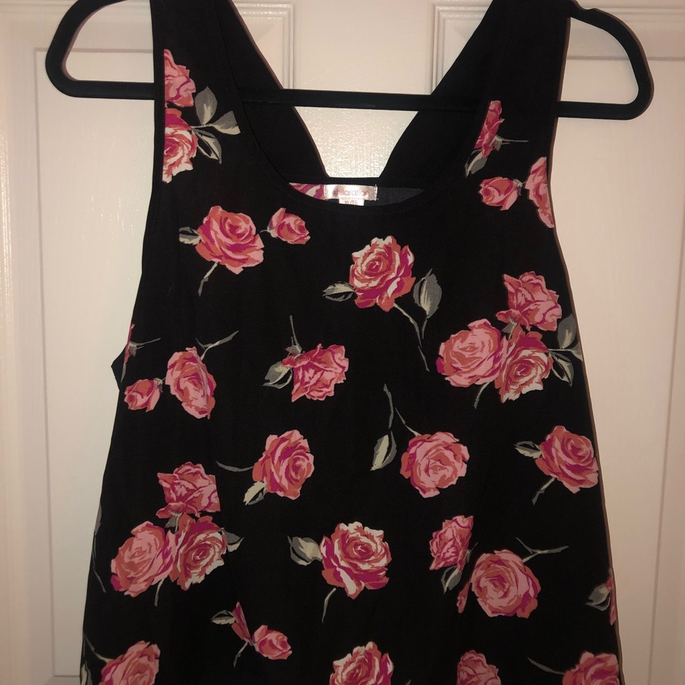 BLACK FLORAL XL TOP